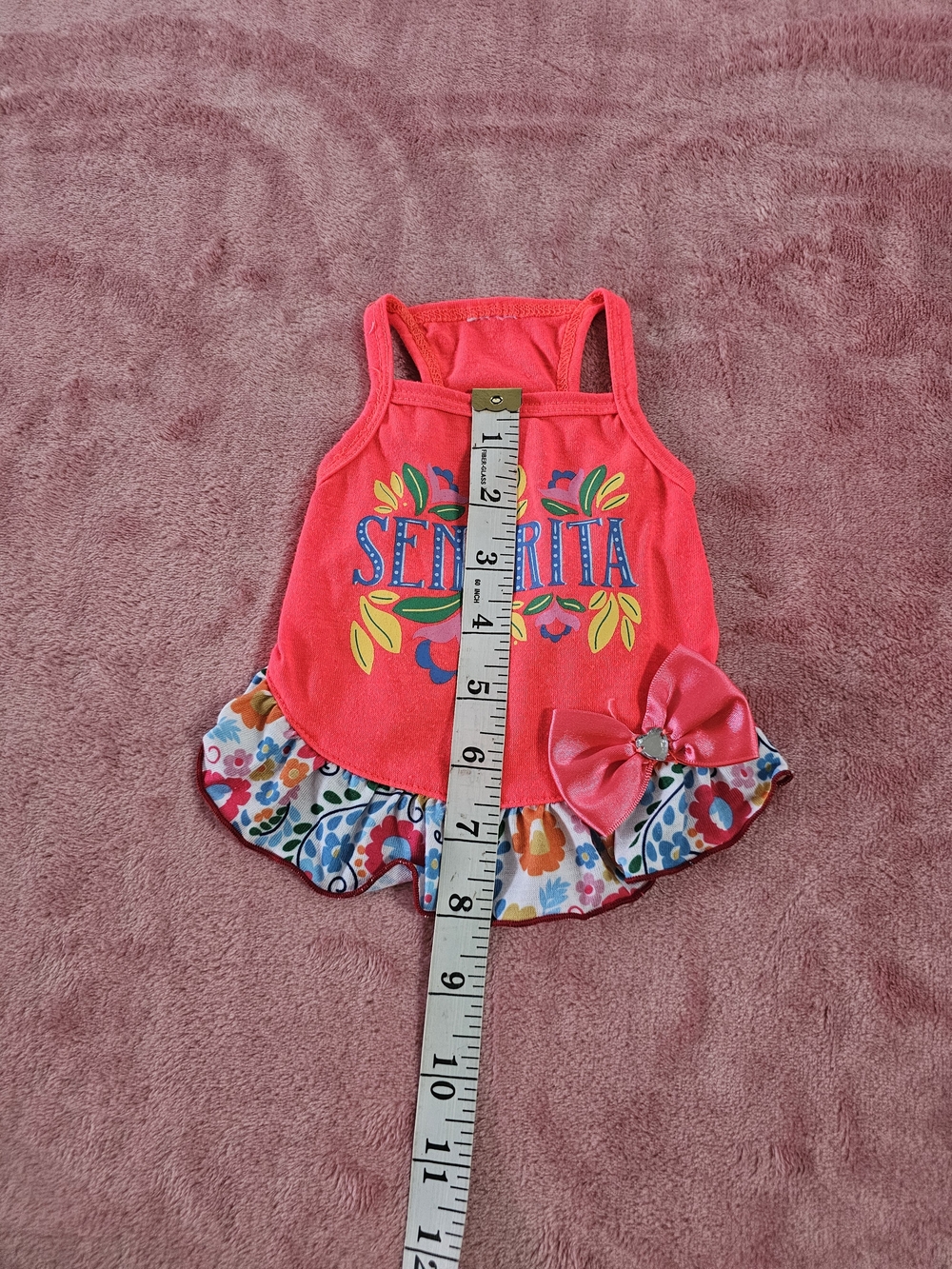Mixed Small Pets Clothing Set-Pink Floral & Patterned Dresses (8 Dresses) (XS) - Picture 3 of 16